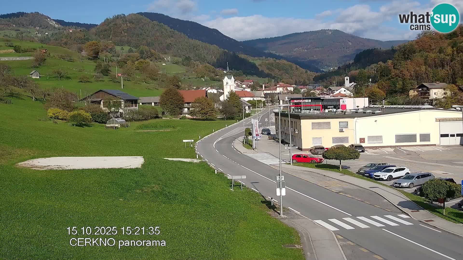 Cerkno city entrance Live Webcam