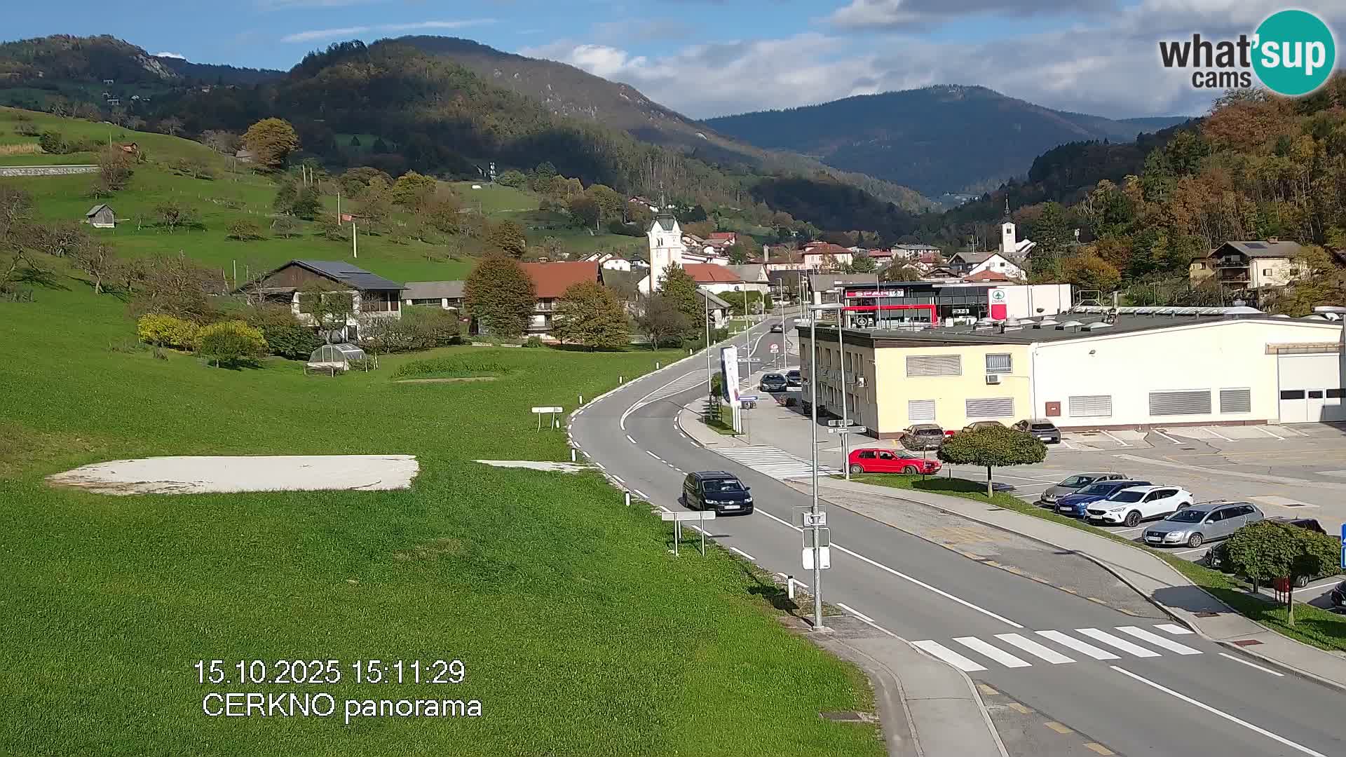 Cerkno city entrance Live Webcam