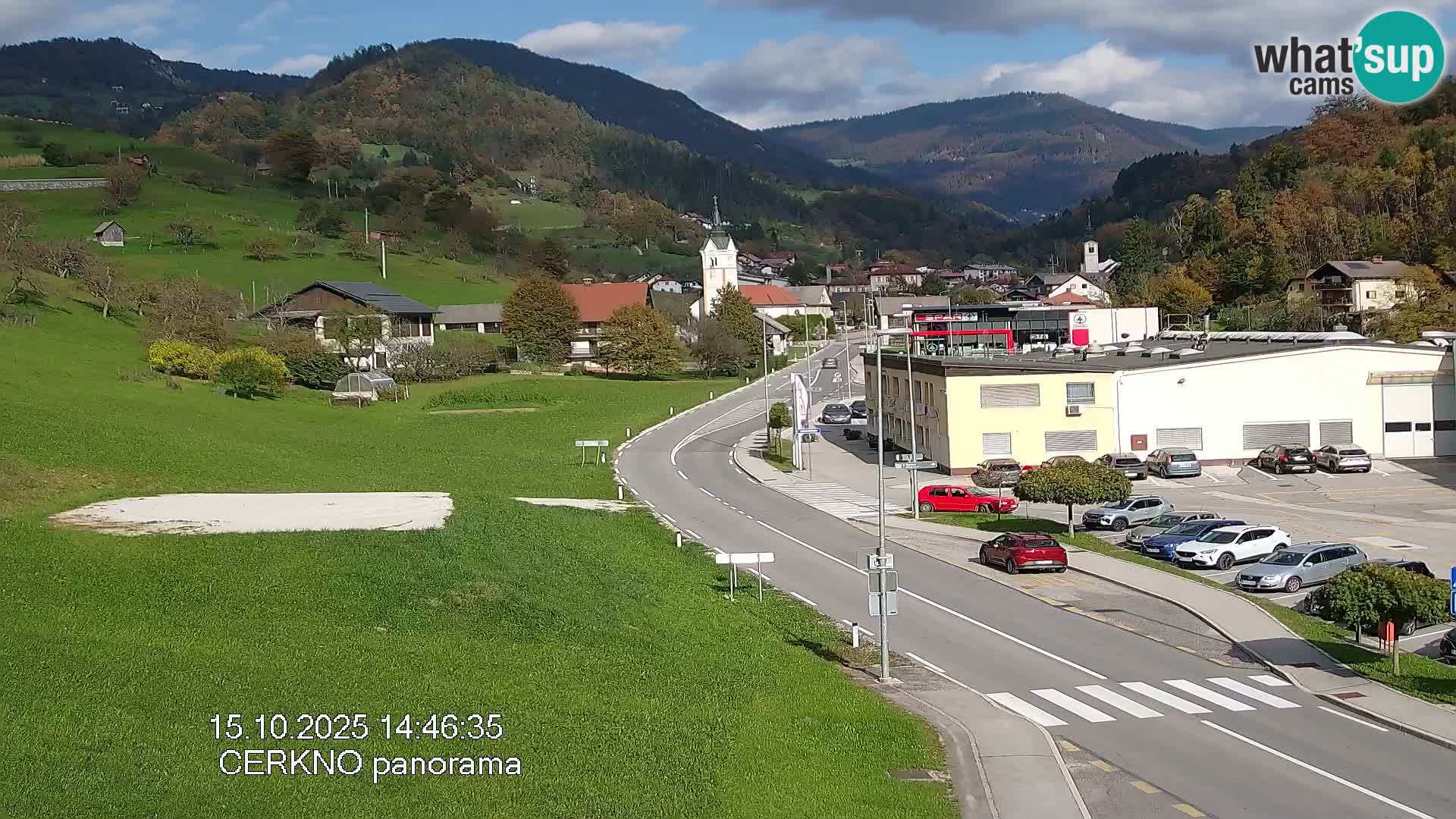 Cerkno entrada a la ciudad Webcam en vivo