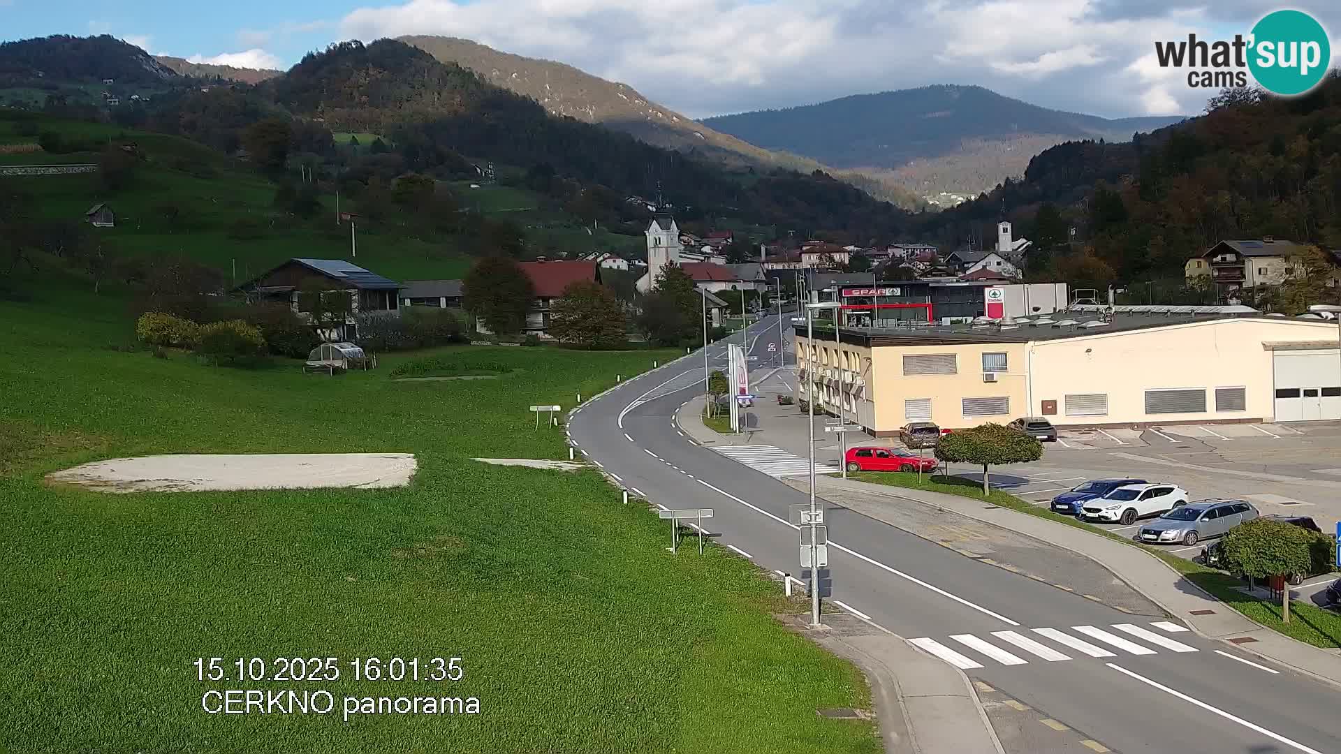 Cerkno city entrance Live Webcam
