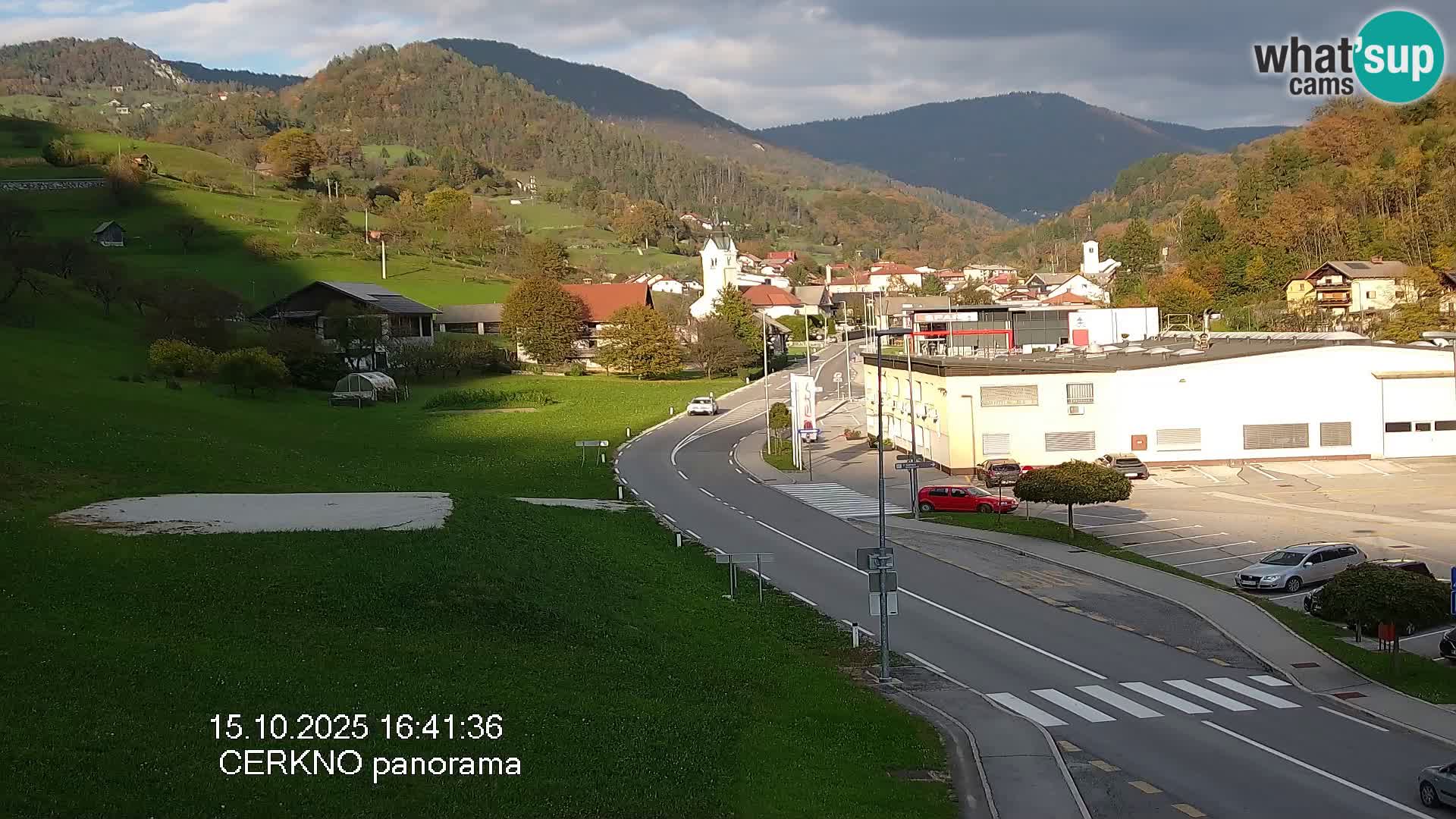 Cerkno city entrance Live Webcam