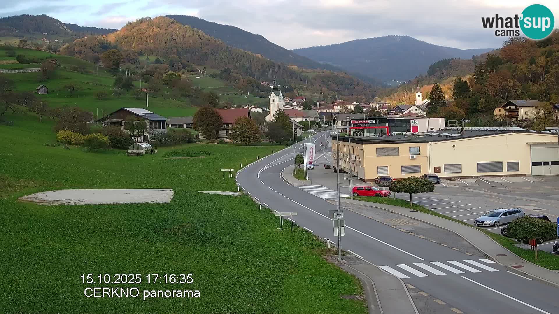 Cerkno city entrance Live Webcam