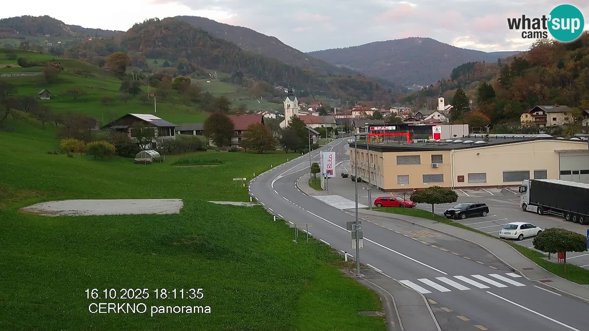 Cerkno city entrance Live Webcam