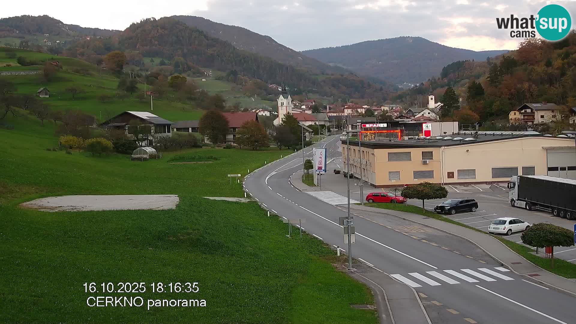 Cerkno city entrance Live Webcam