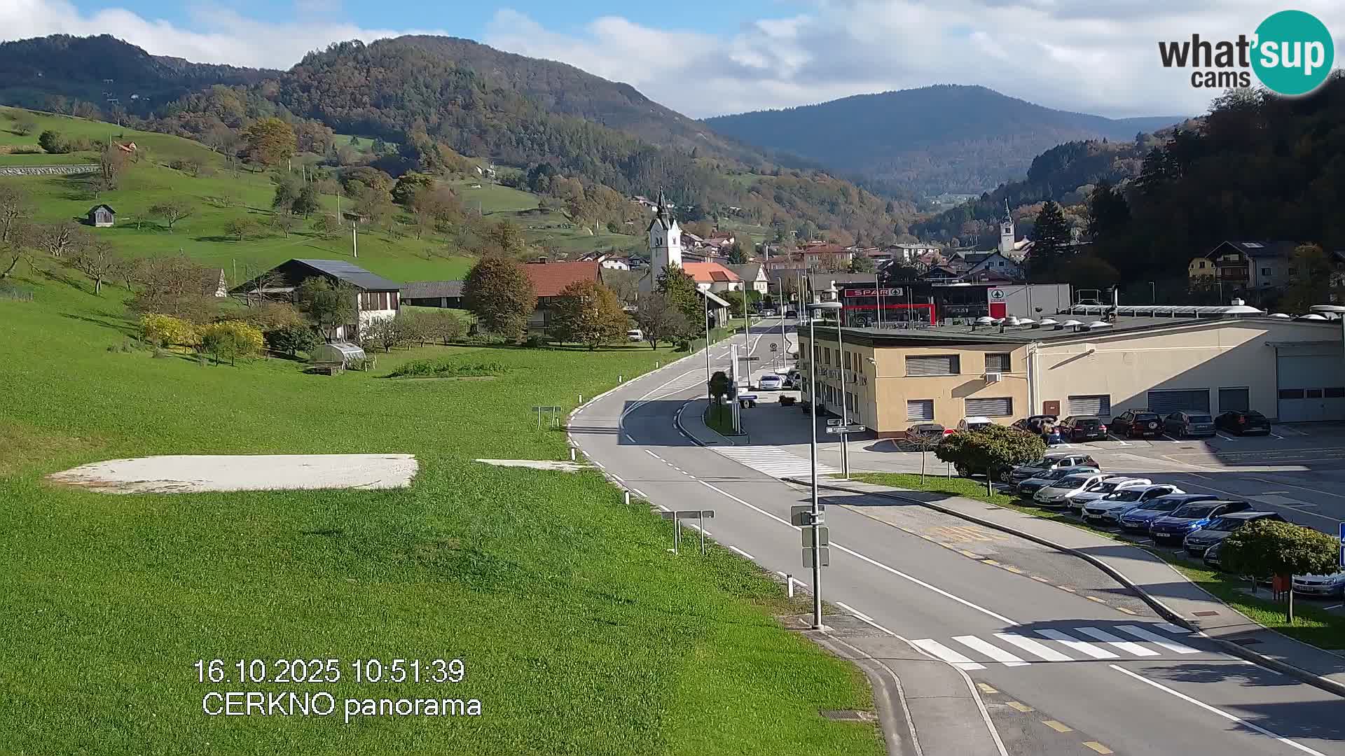 Cerkno entrada a la ciudad Webcam en vivo
