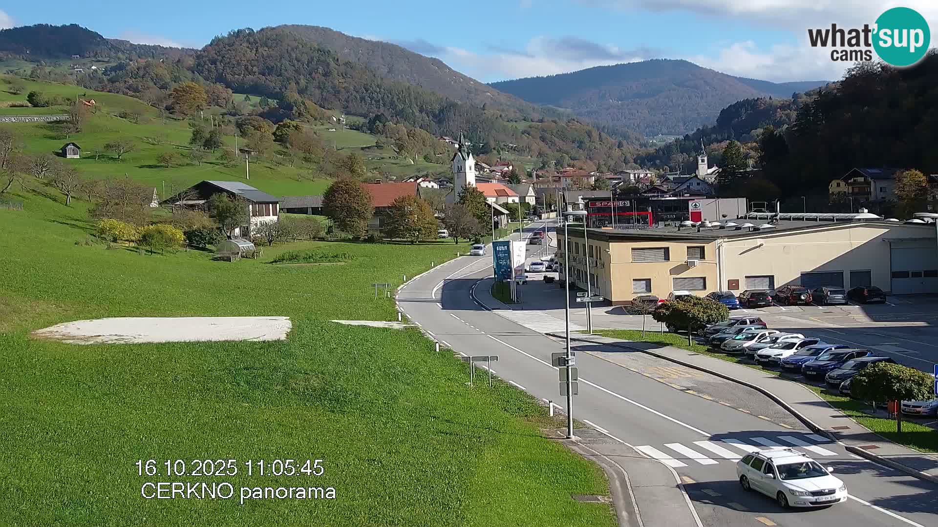 Cerkno entrada a la ciudad Webcam en vivo