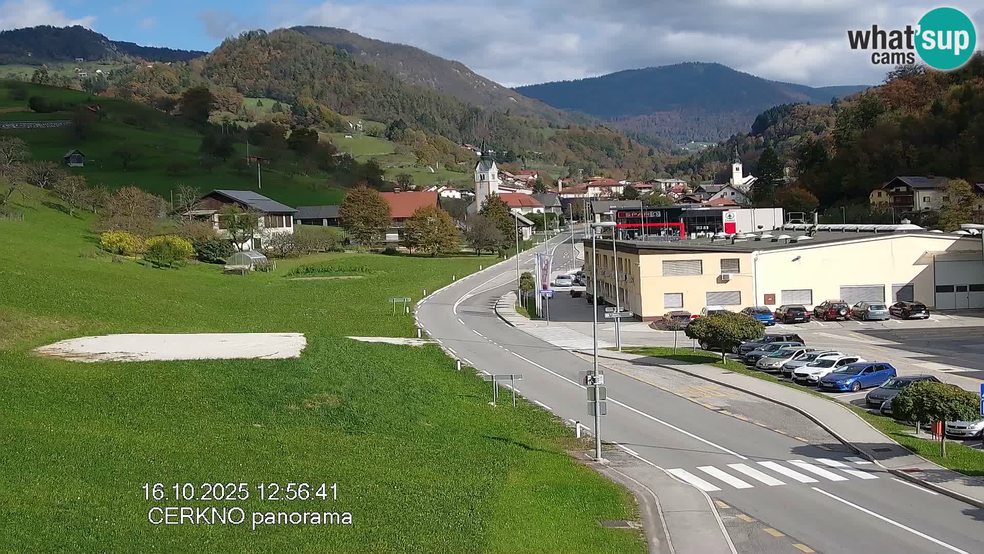Cerkno city entrance Live Webcam
