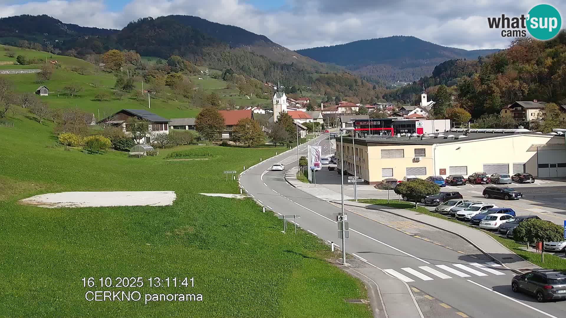 Webcam en direct – Entrée de la ville de Cerkno