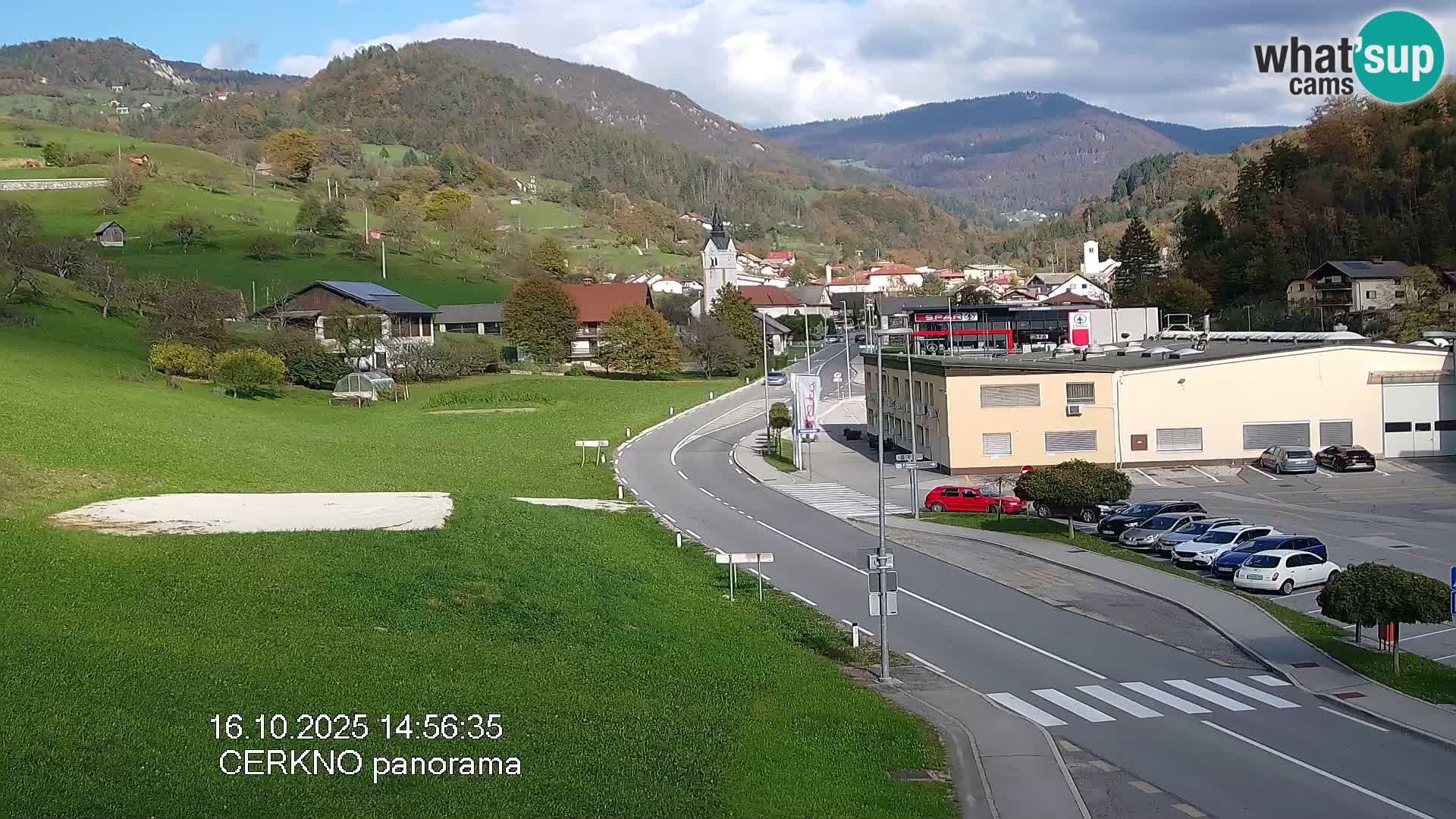 Cerkno city entrance Live Webcam