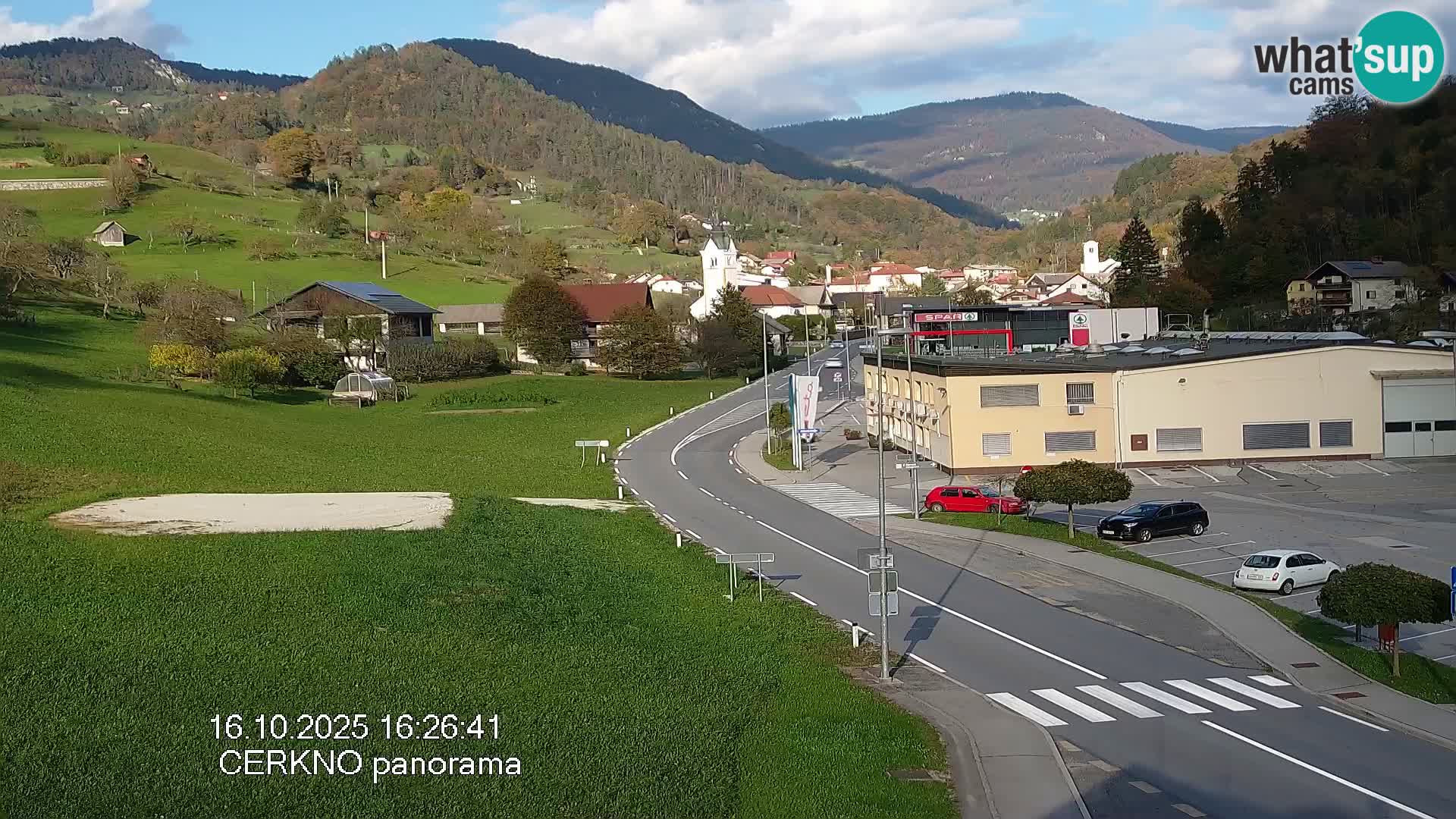 Cerkno city entrance Live Webcam