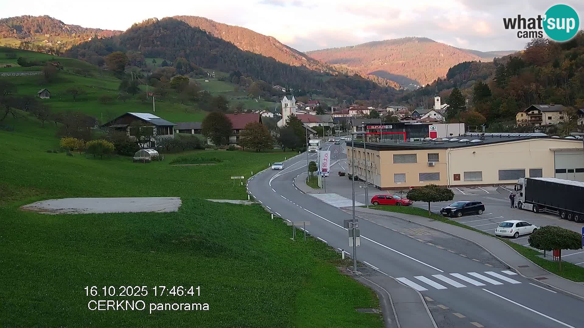Cerkno city entrance Live Webcam