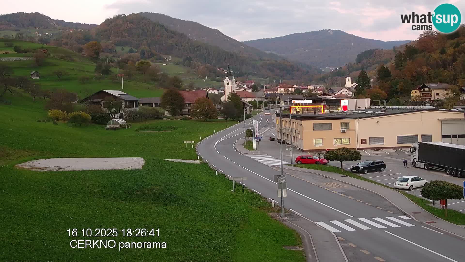 Cerkno city entrance Live Webcam