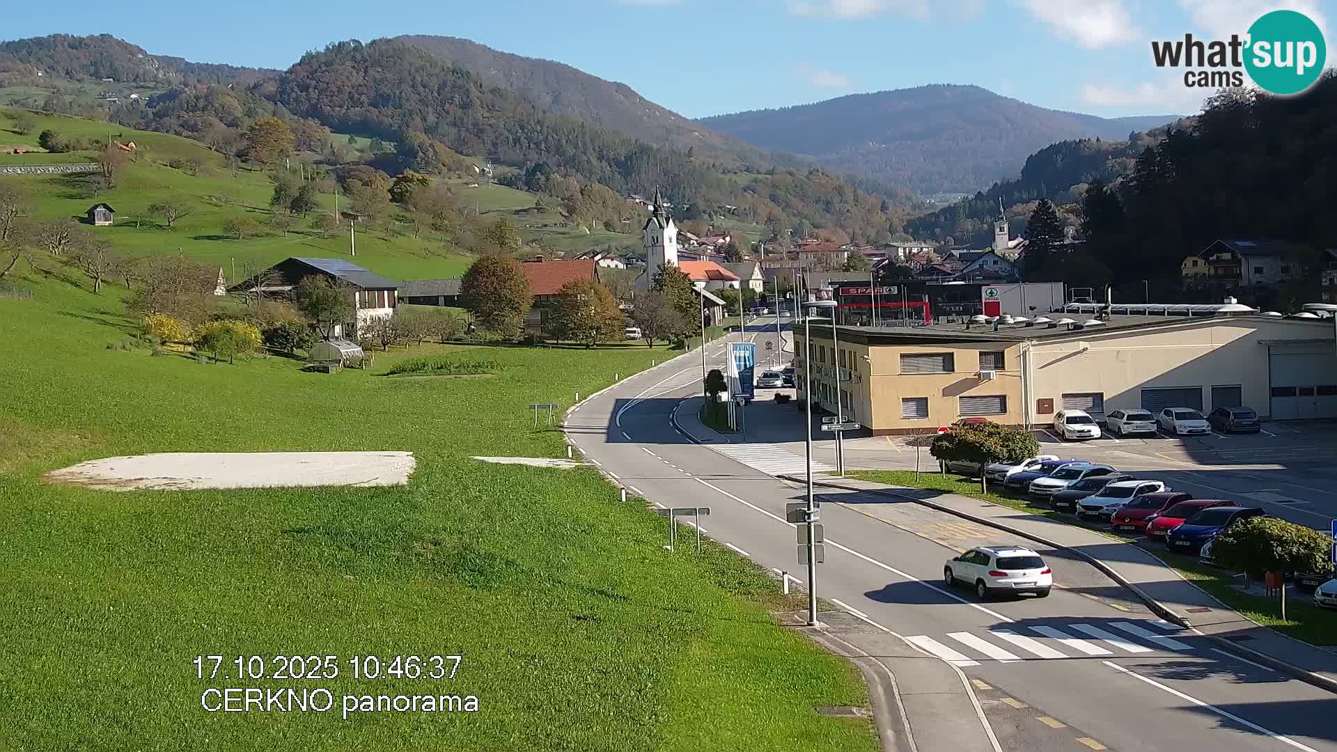 Cerkno entrada a la ciudad Webcam en vivo