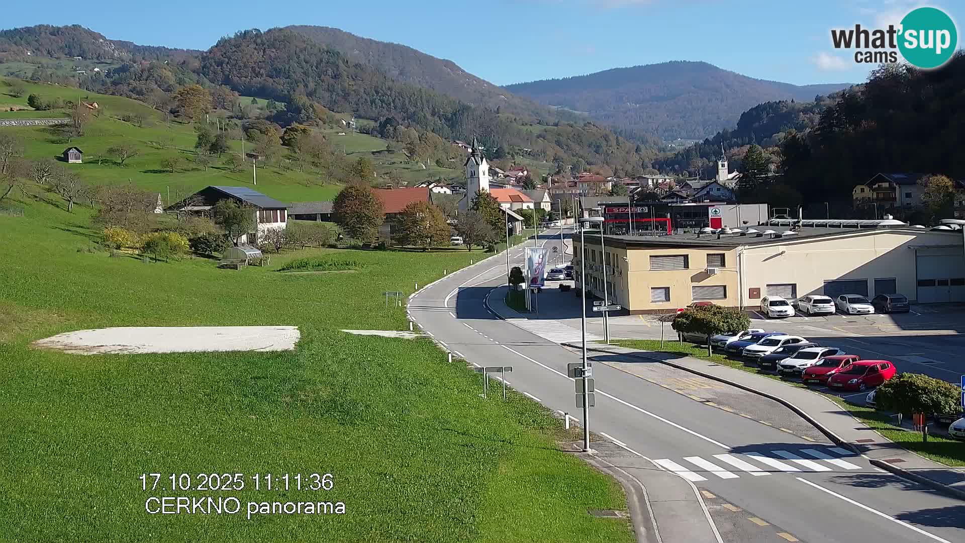 Cerkno entrada a la ciudad Webcam en vivo