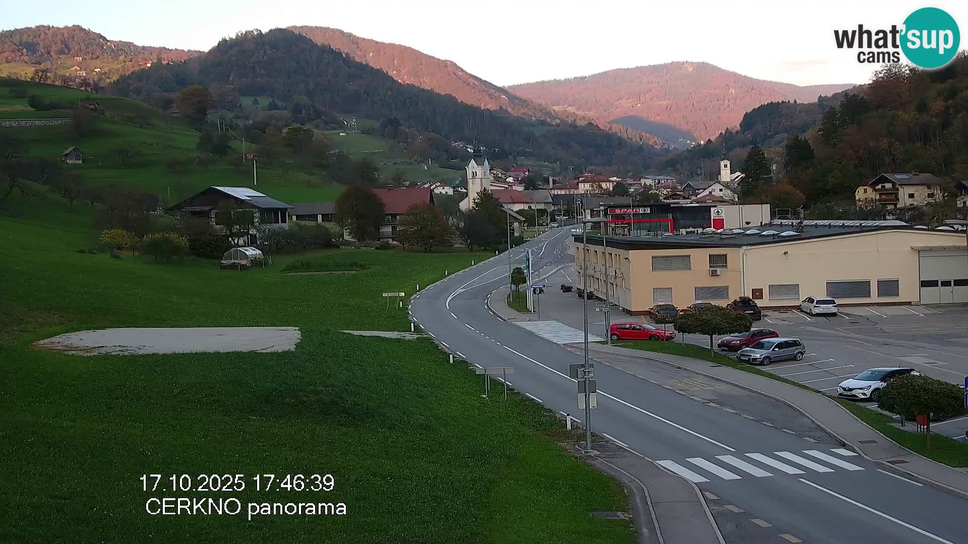 Cerkno city entrance Live Webcam