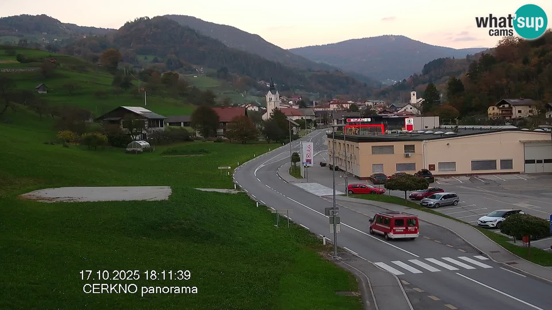Cerkno entrada a la ciudad Webcam en vivo