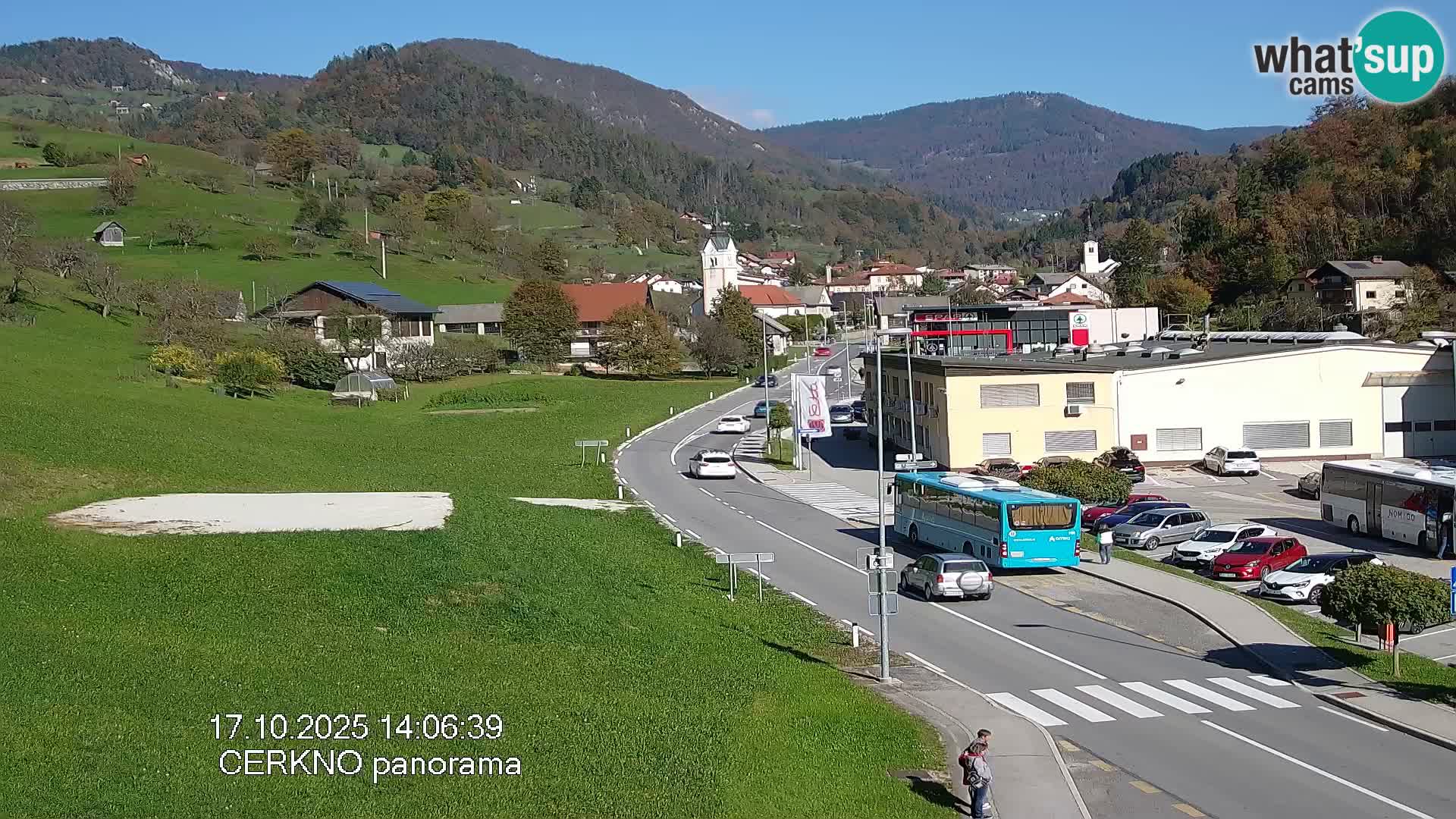 Cerkno entrada a la ciudad Webcam en vivo