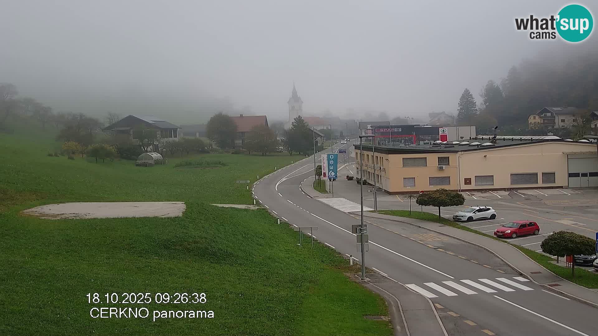 Webcam en direct – Entrée de la ville de Cerkno