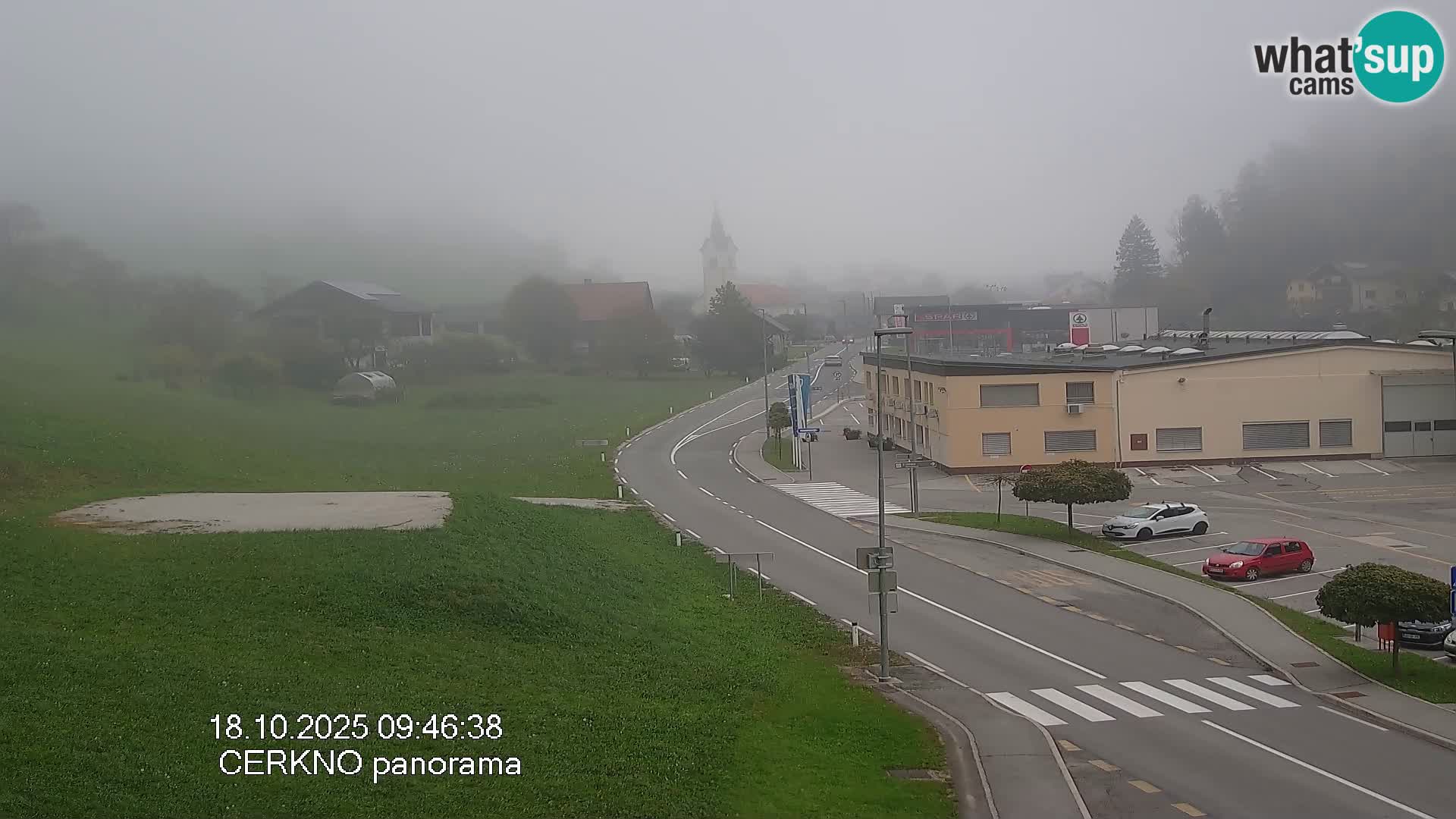 Webcam en direct – Entrée de la ville de Cerkno