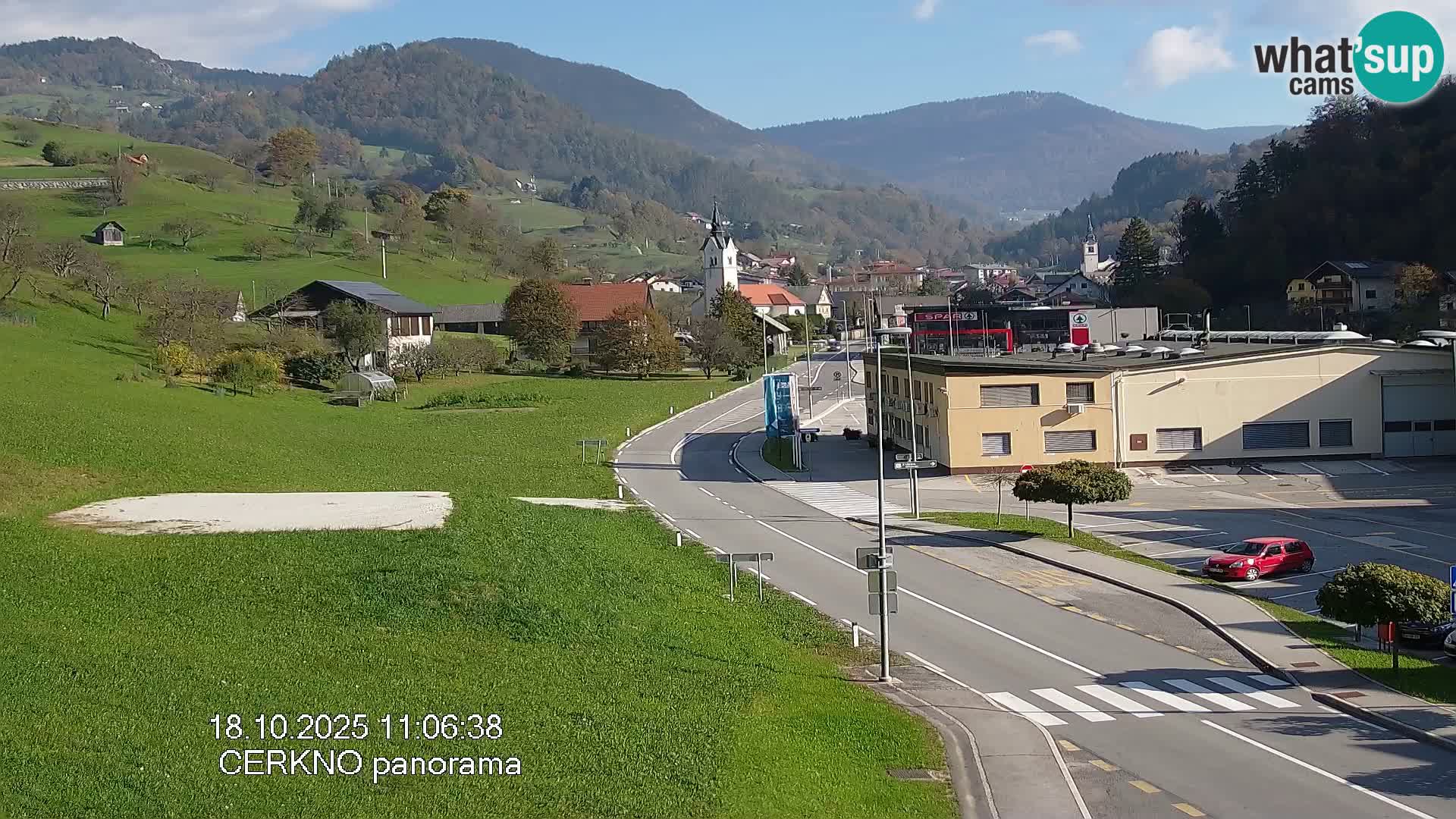 Cerkno city entrance Live Webcam