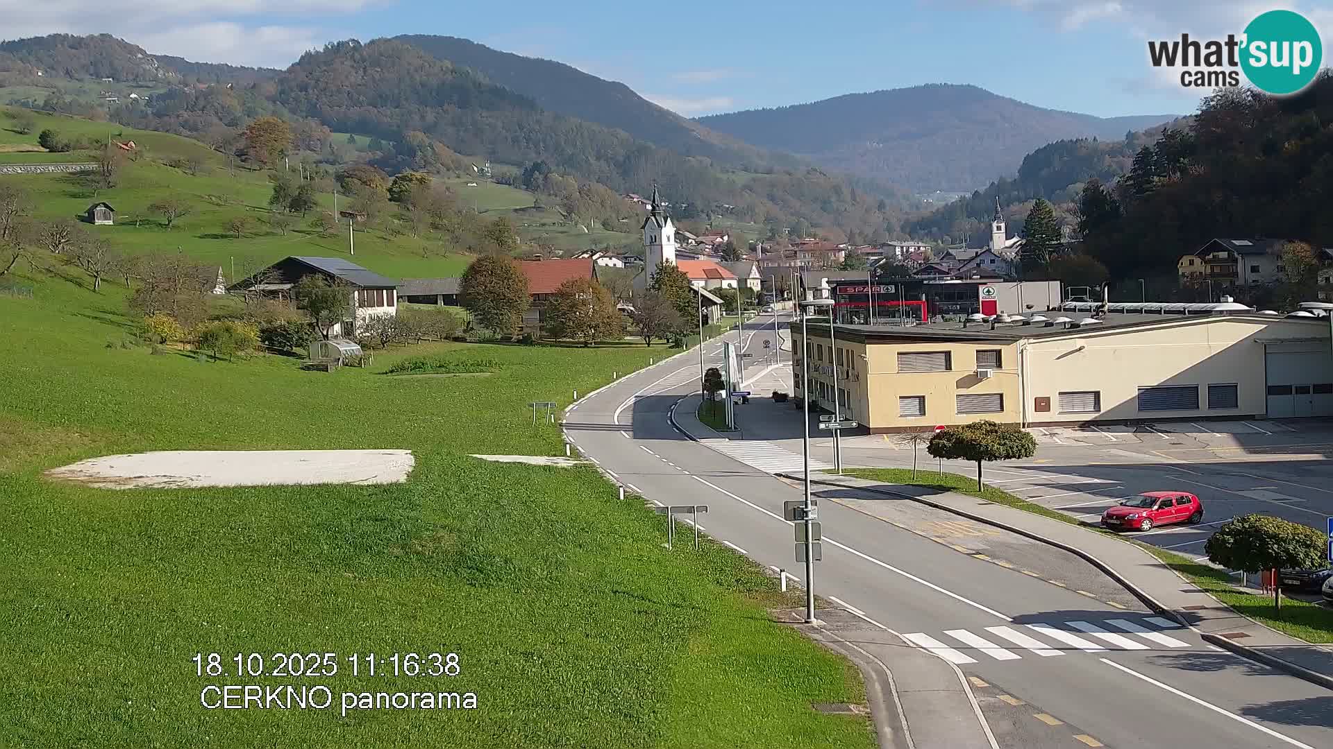 Cerkno entrada a la ciudad Webcam en vivo
