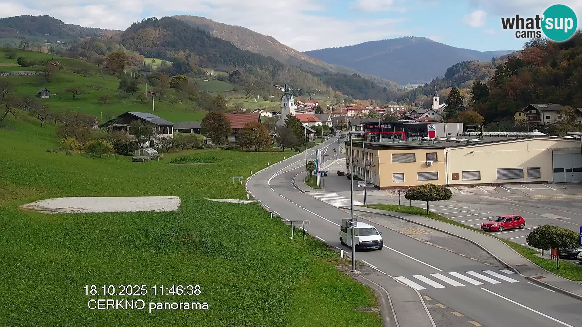 Cerkno city entrance Live Webcam