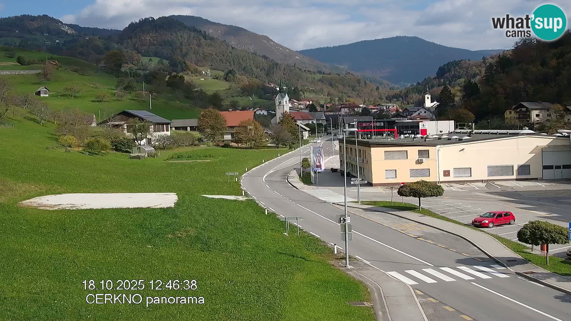 Cerkno entrada a la ciudad Webcam en vivo