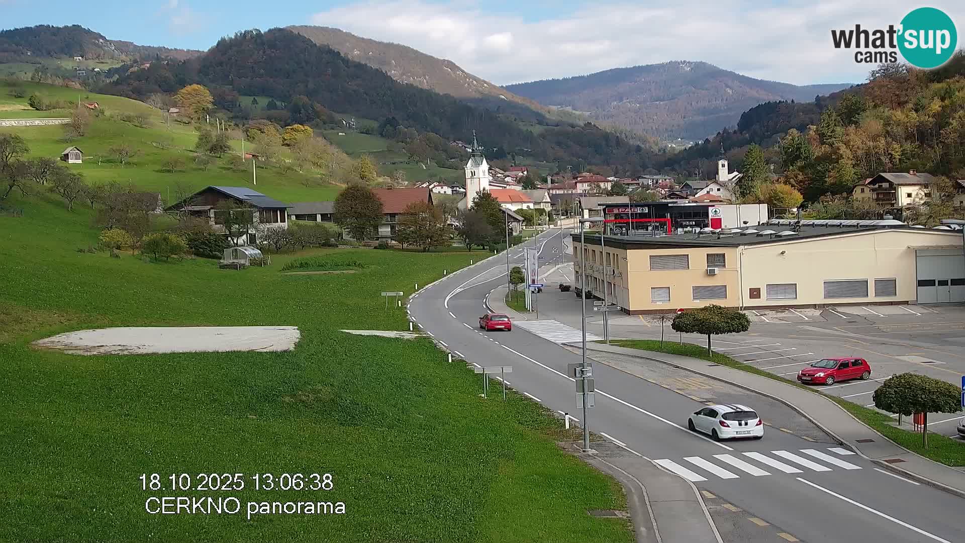 Cerkno city entrance Live Webcam