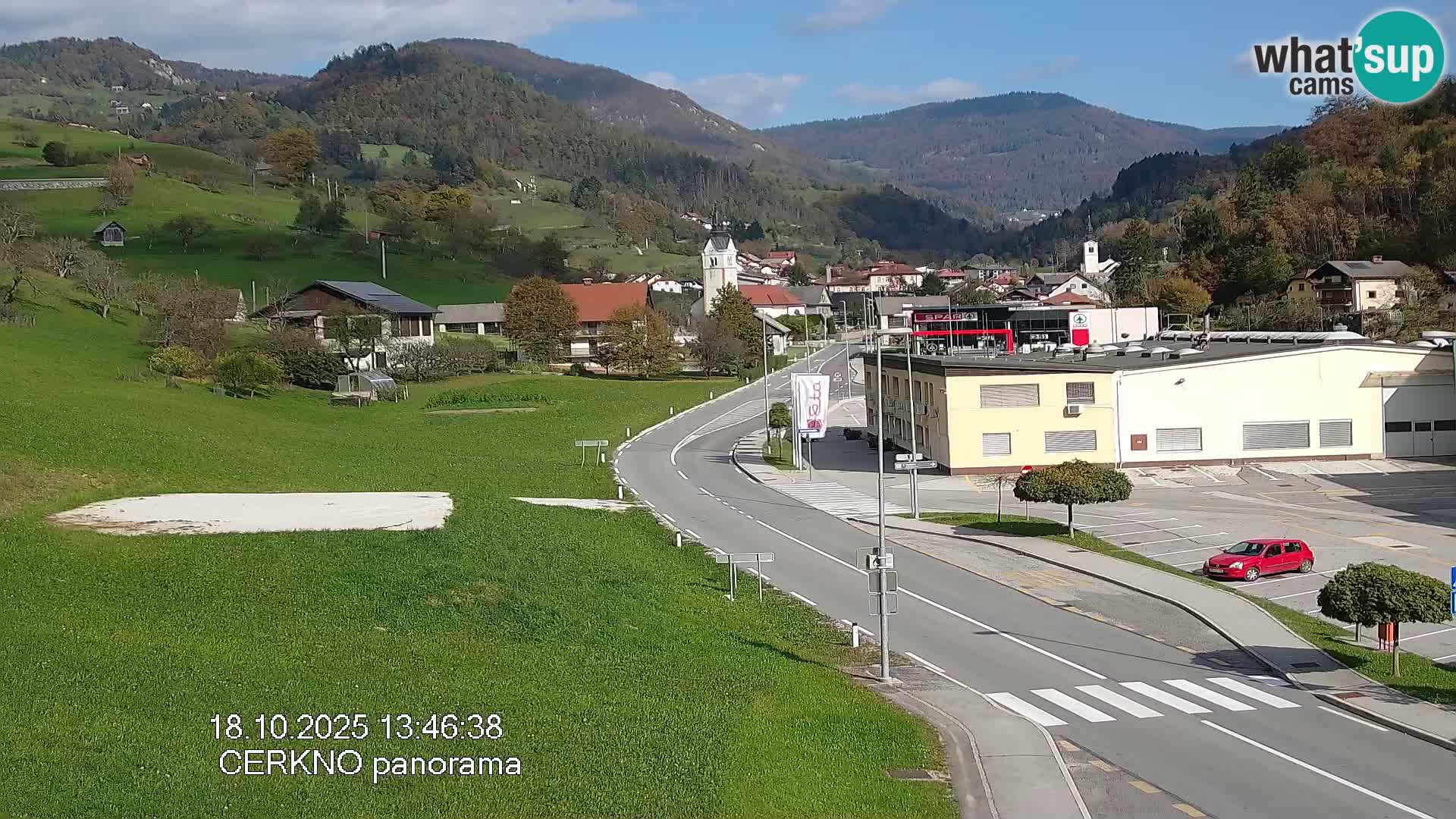 Cerkno city entrance Live Webcam