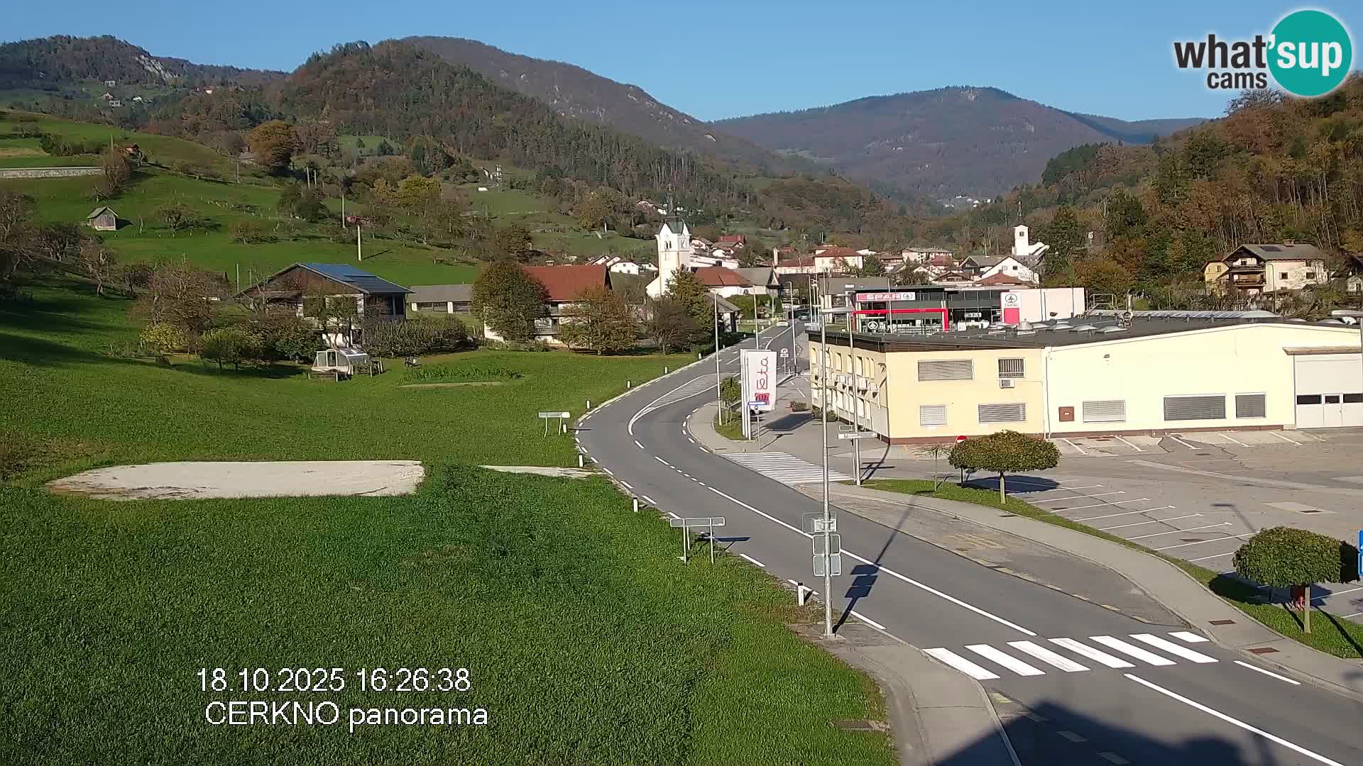 Cerkno entrada a la ciudad Webcam en vivo