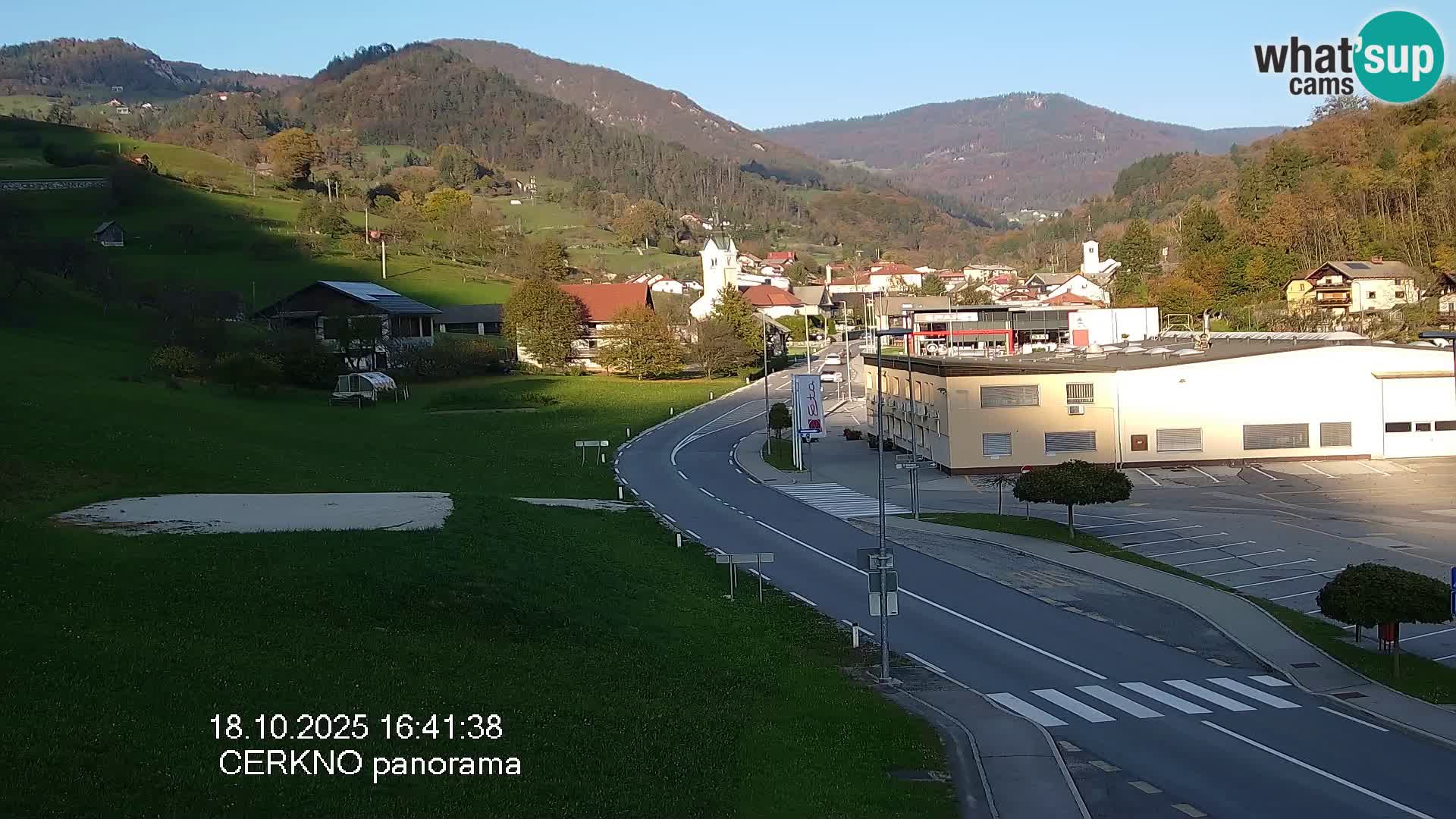 Cerkno city entrance Live Webcam
