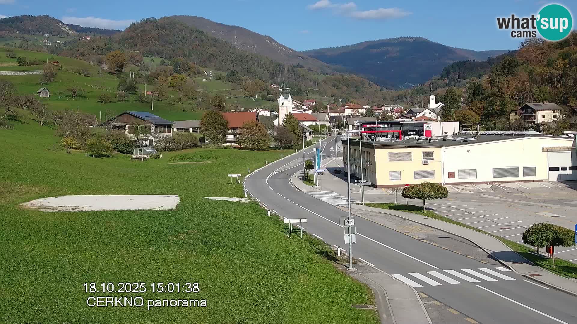 Webcam en direct – Entrée de la ville de Cerkno