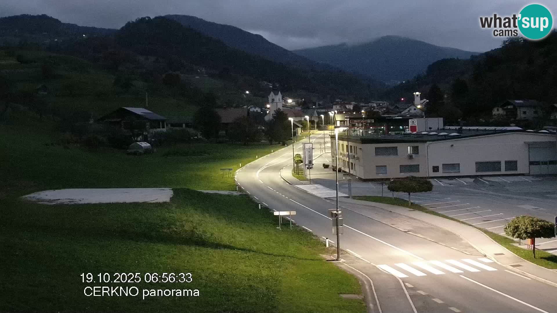 Cerkno city entrance Live Webcam