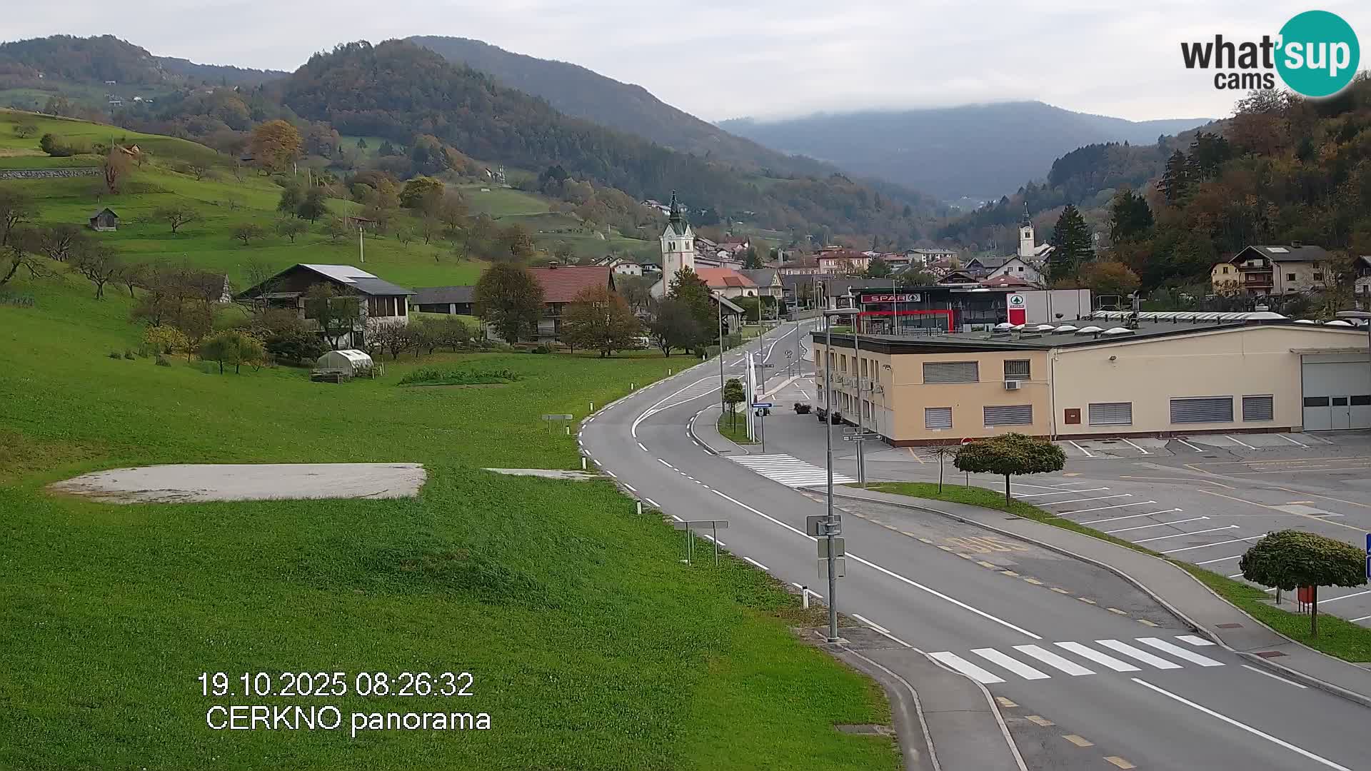 Cerkno city entrance Live Webcam