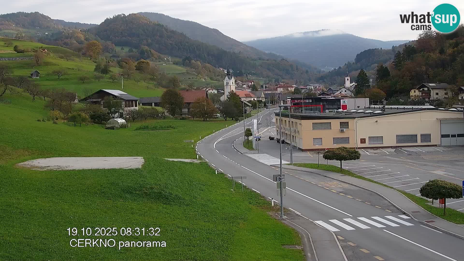 Cerkno city entrance Live Webcam