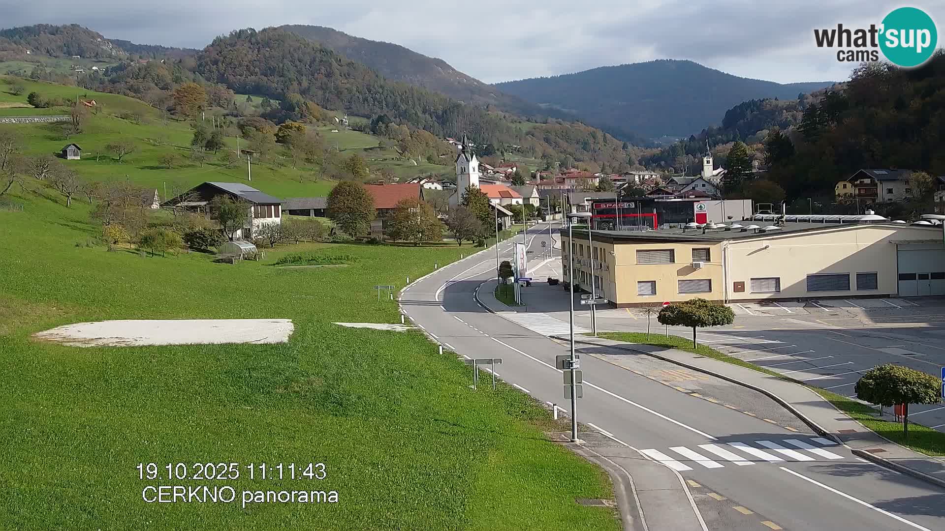 Cerkno city entrance Live Webcam