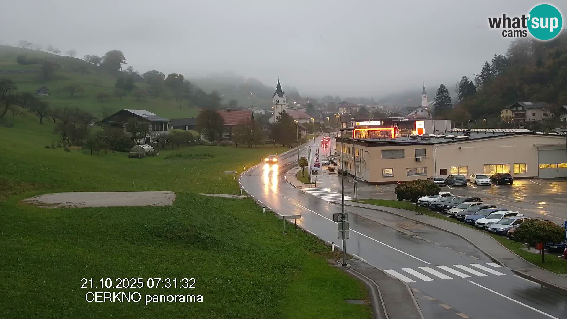 Cerkno city entrance Live Webcam
