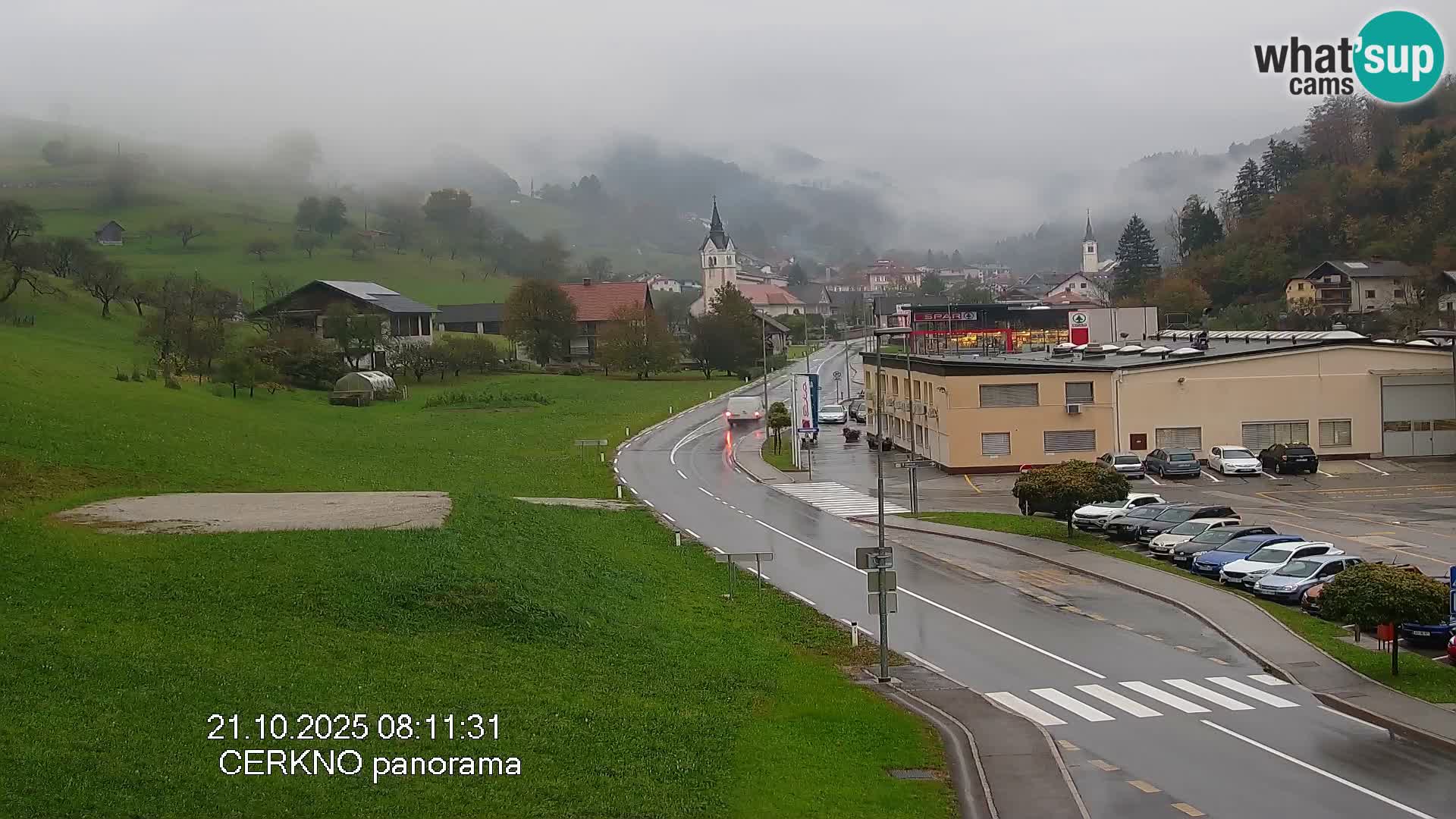 Cerkno city entrance Live Webcam