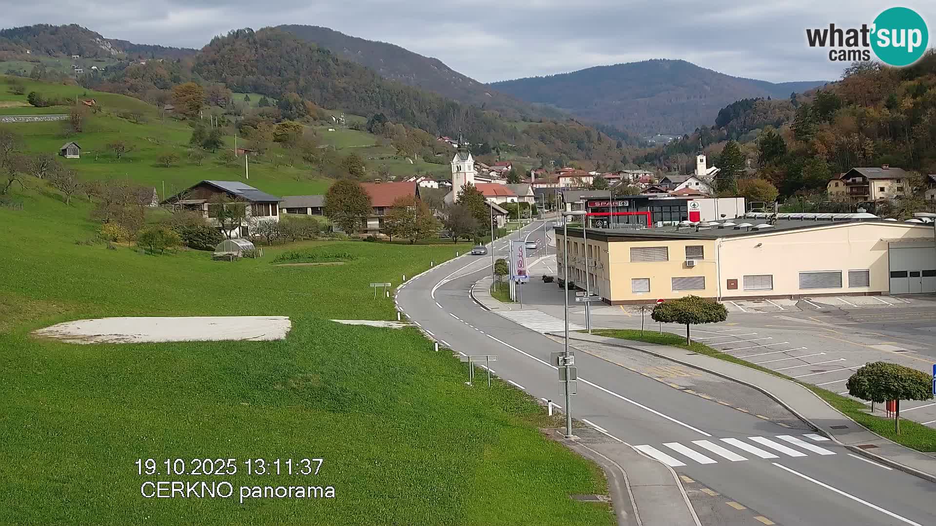 Cerkno city entrance Live Webcam