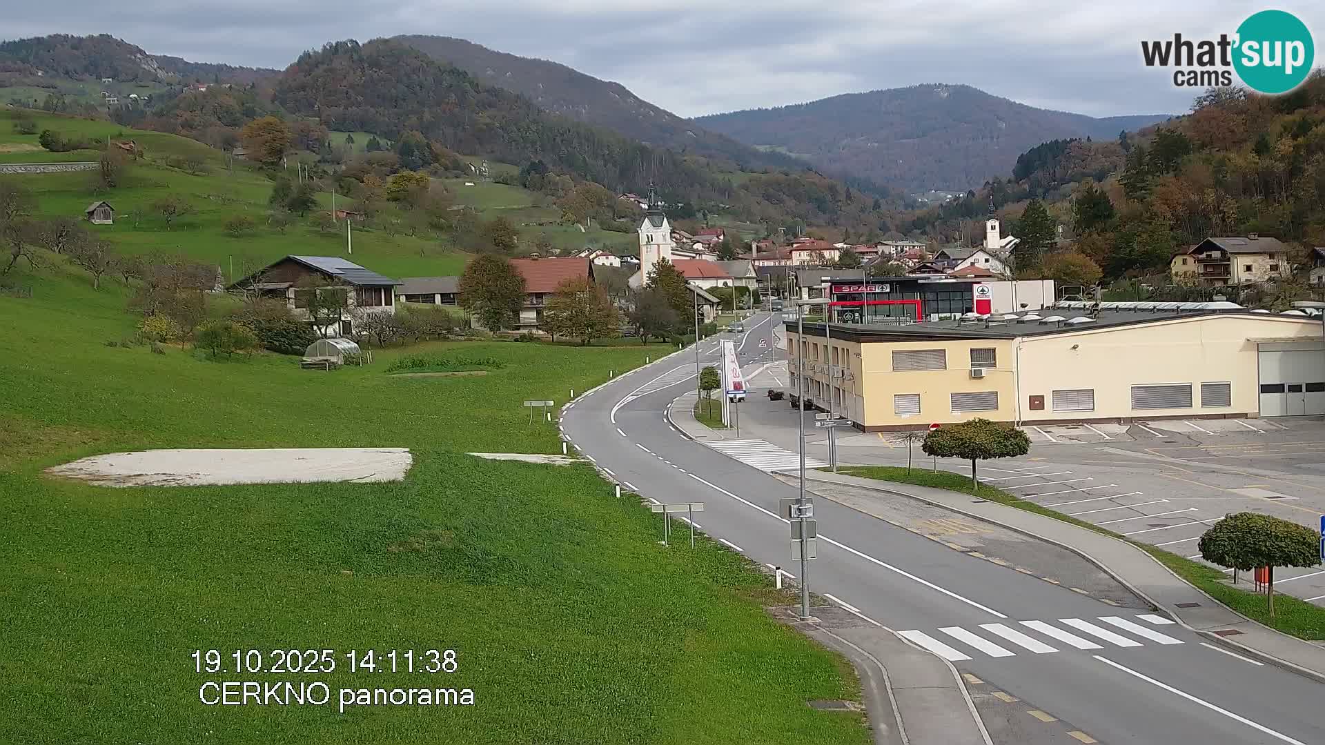 Cerkno city entrance Live Webcam