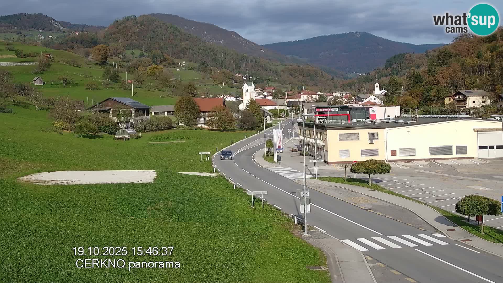 Cerkno city entrance Live Webcam