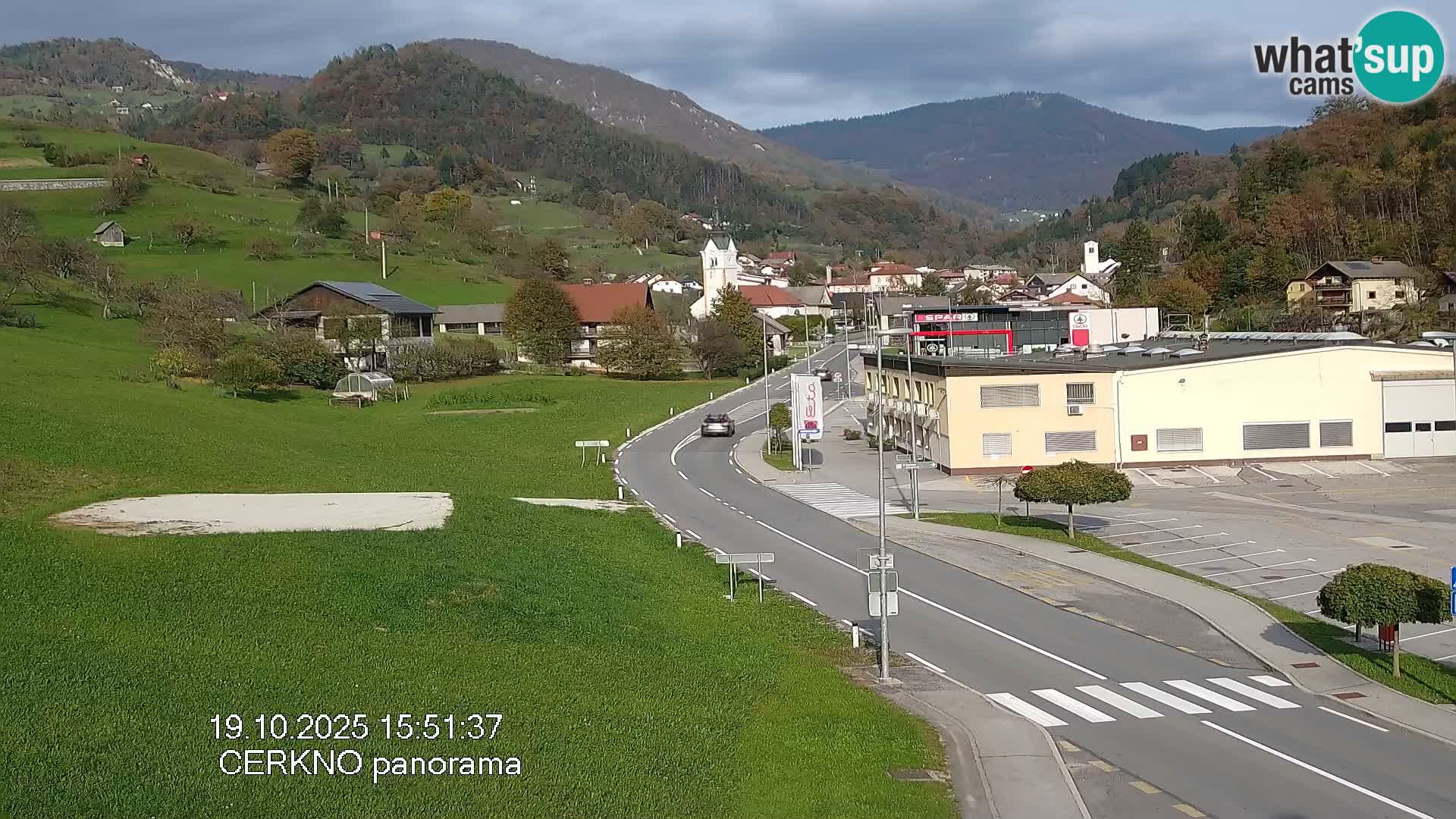 Cerkno city entrance Live Webcam