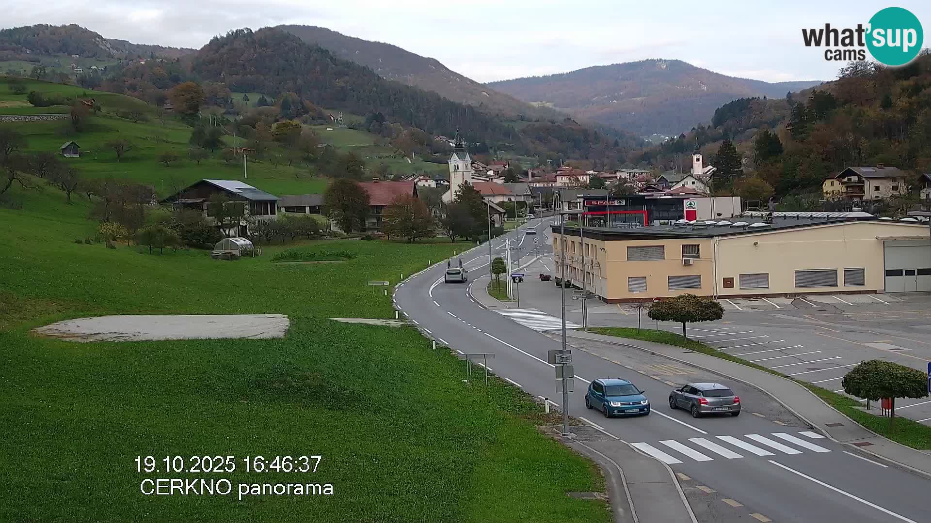 Cerkno city entrance Live Webcam