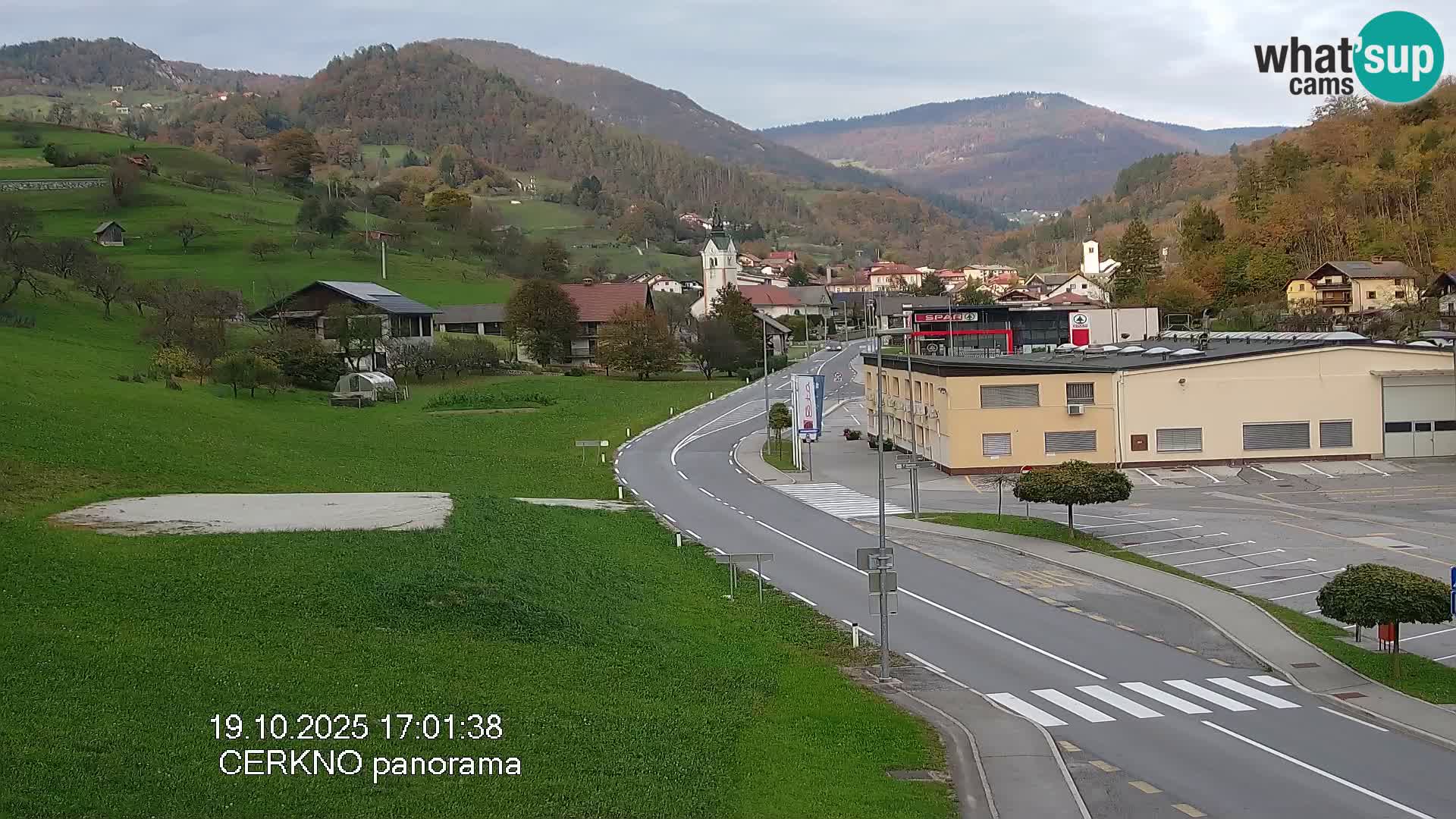 Cerkno city entrance Live Webcam