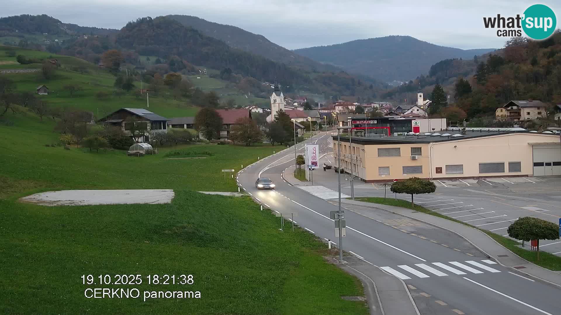 Cerkno city entrance Live Webcam