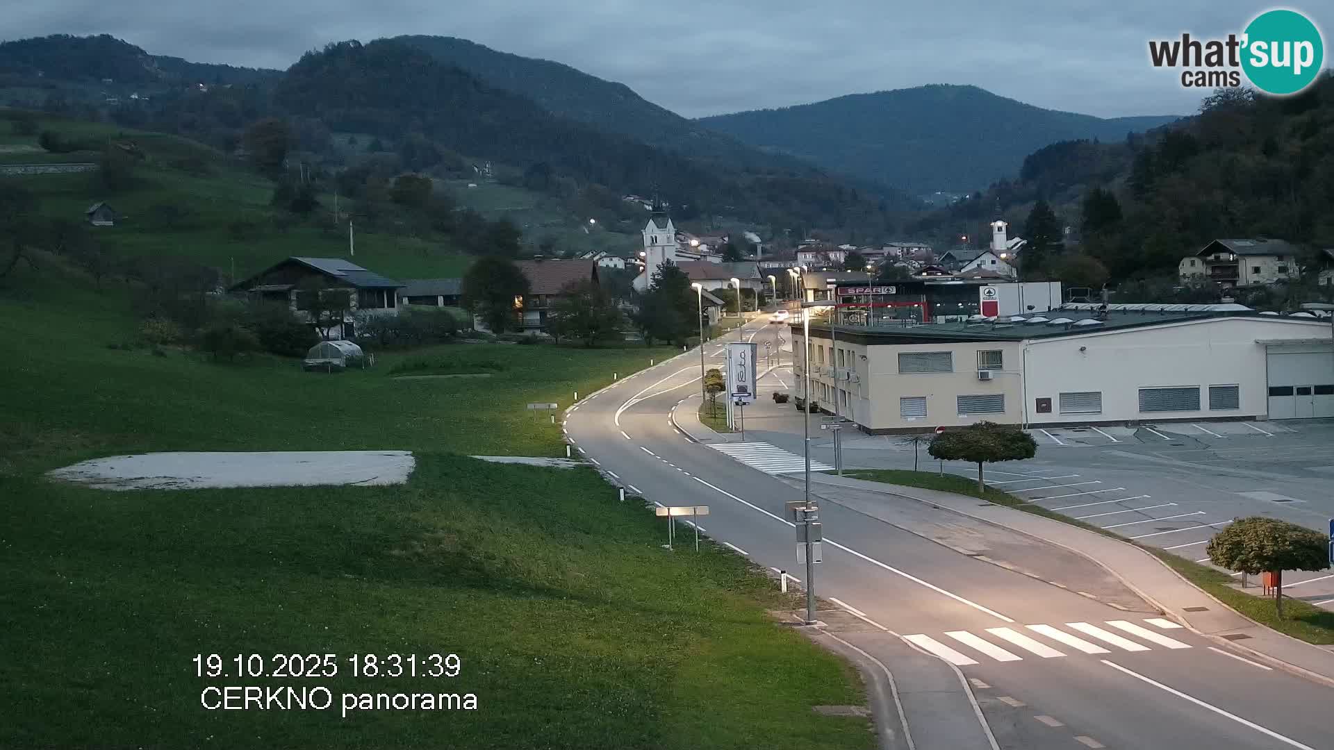 Cerkno city entrance Live Webcam
