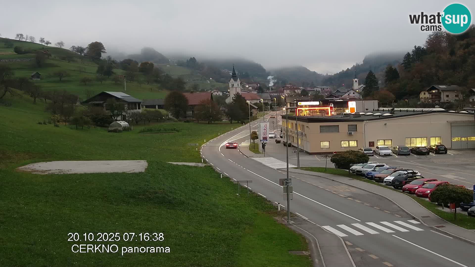 Cerkno city entrance Live Webcam