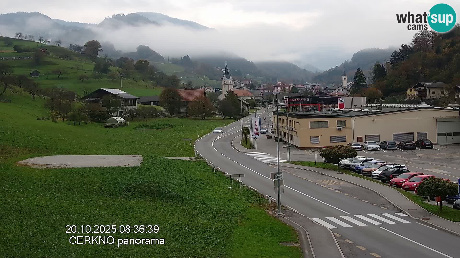 Cerkno city entrance Live Webcam