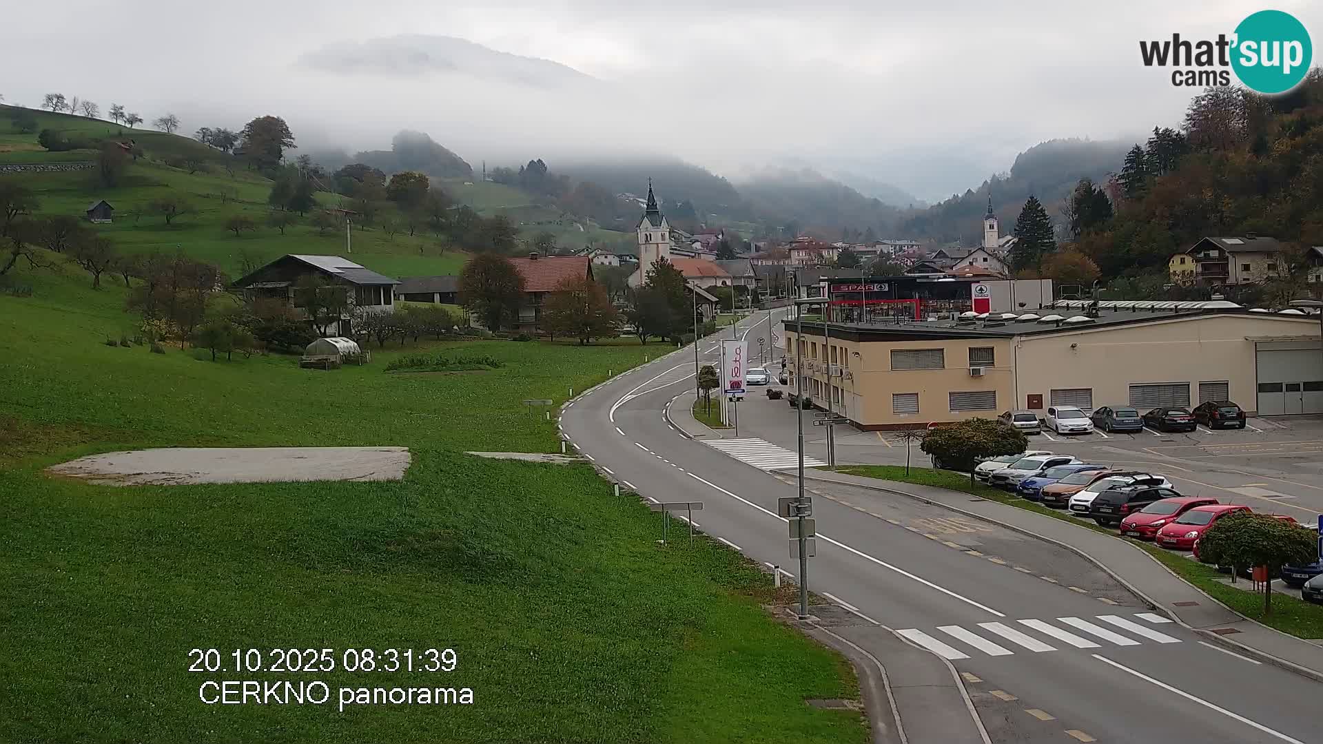 Cerkno city entrance Live Webcam