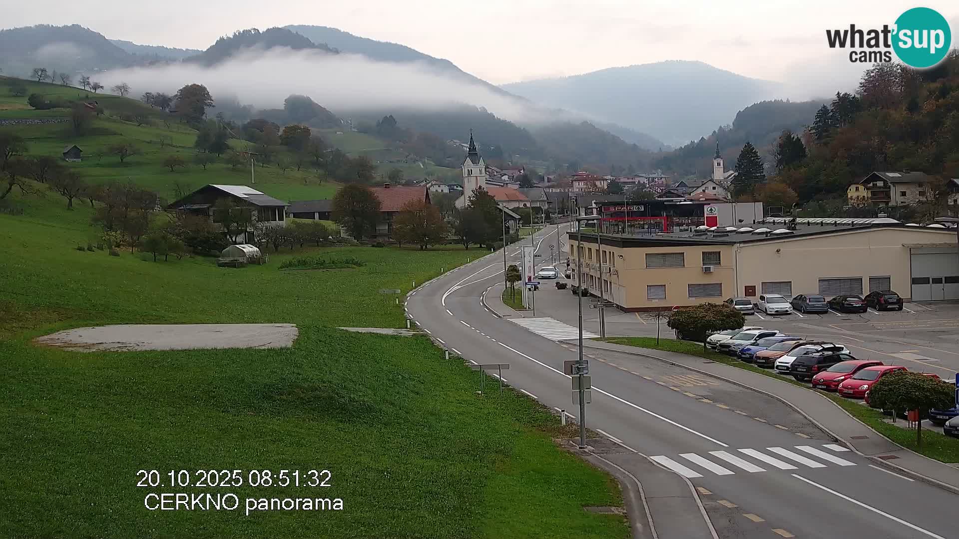 Cerkno city entrance Live Webcam